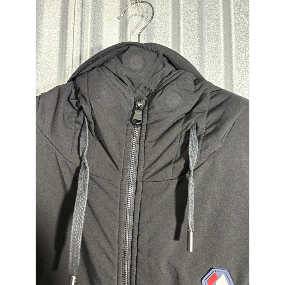 Marwin Sports Men Vest Large L Black Full Zip Hooded Sleeveless Gilet Pockets - Picture 8 of 11